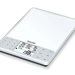 Balanza de cocina Beurer DS 61 con análisis nutricional