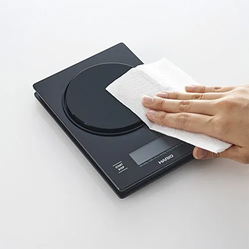 Báscula de cocina HARIO VSTM-2000HSV, negra y plateada - Imagen 3