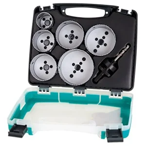 Juego de sierras de corona BIM Wolfcraft 7 piezas para instalaciones eléctricas