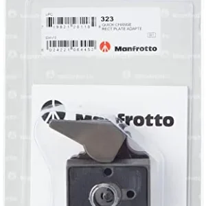 Plato de liberación rápida Manfrotto 323 para cámara, negro