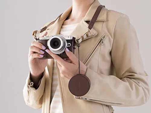 Tapa de Objetivo de Piel LC-60.5GL para Olympus Pen, marrón - Imagen 8